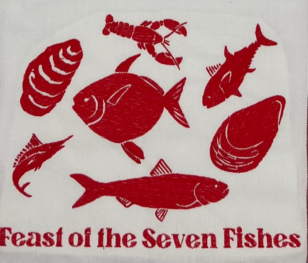 Feast of the Seven Fishes Tea Towel