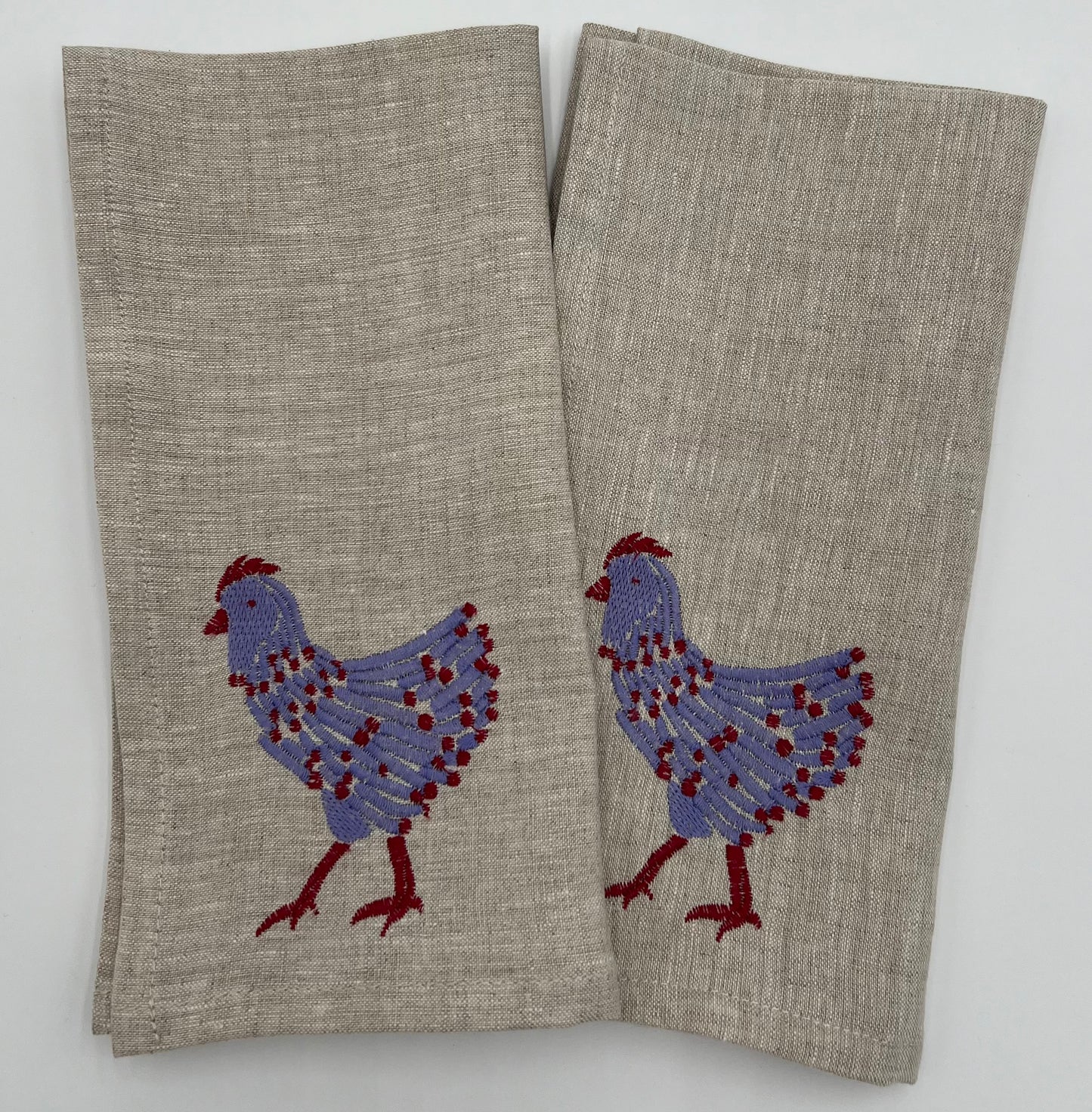 Lilac Chicken Napkins