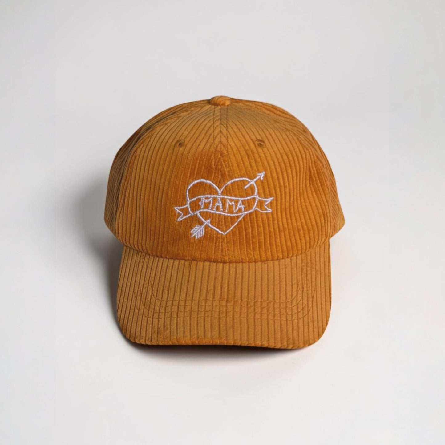 Embroidered Mama Tattoo Corduroy Baseball Cap | Mother's Day Gift for Mom | Quirky Embroidery