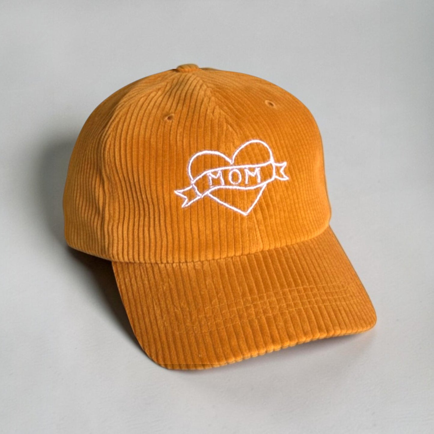 Embroidered Mom Tattoo Corduroy Baseball Cap | Mother's Day Gift | Quirky Embroidery