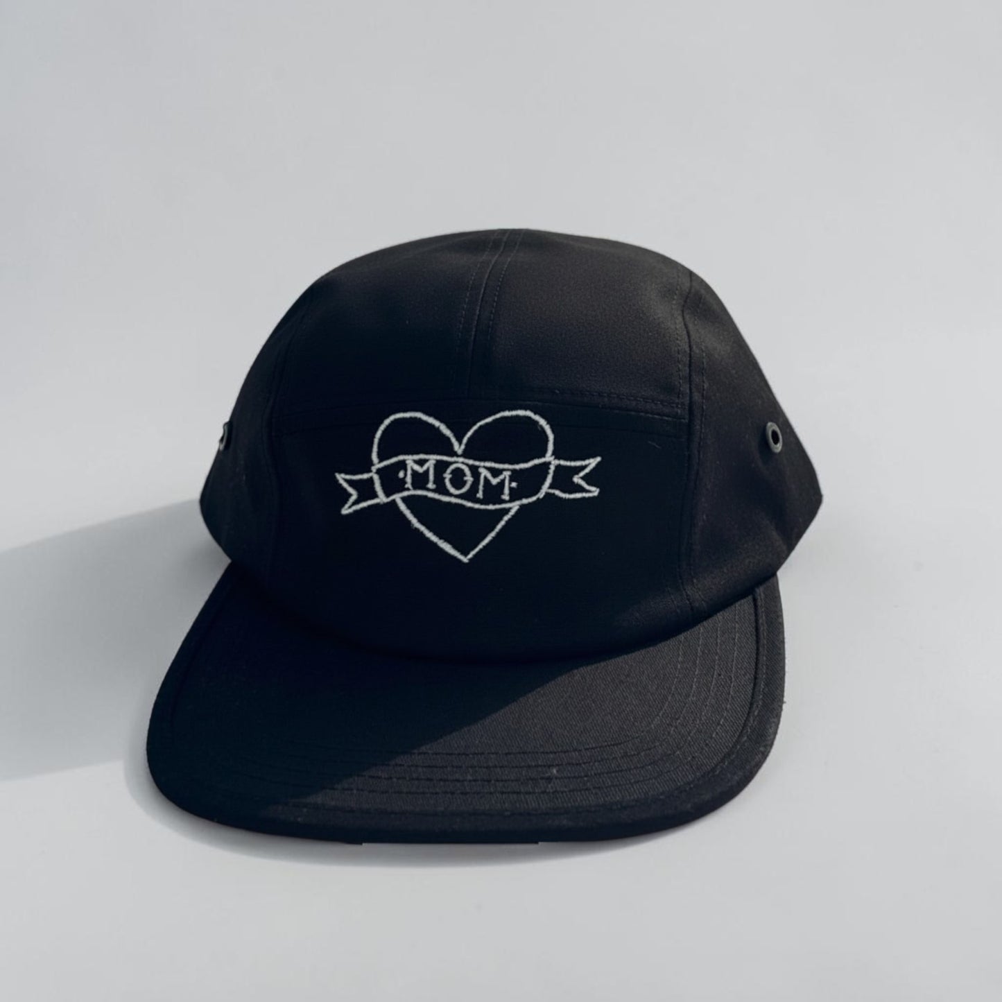 Embroidered Mom Tattoo Flat Bill Hat | 5 Panel Cap | Mother's Day Gift | Quirky Embroidery