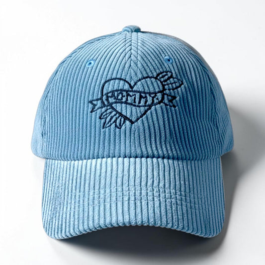 Embroidered Mommy Tattoo Corduroy Baseball Cap | Mother's Day Gift | New Mom Gift | Quirky Embroidery