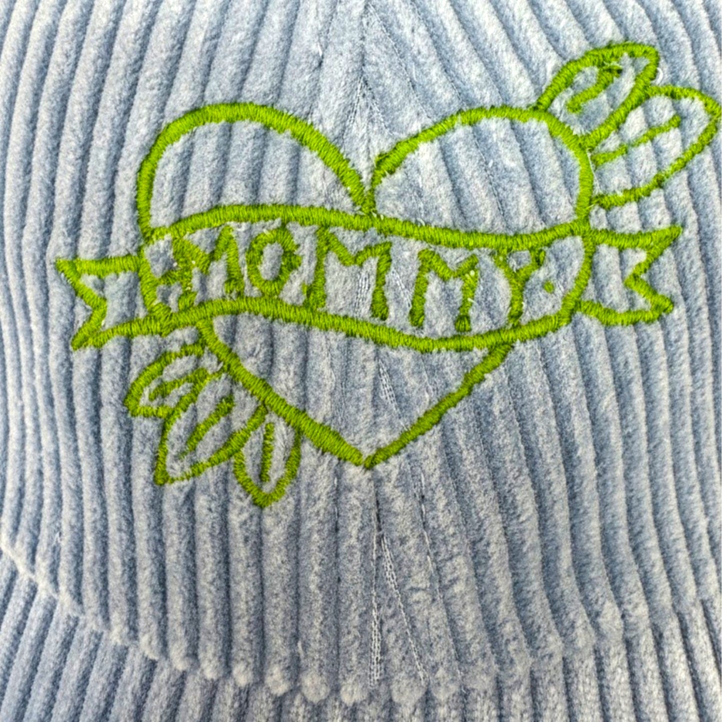 Embroidered Mommy Tattoo Corduroy Baseball Cap | Mother's Day Gift | New Mom Gift | Quirky Embroidery