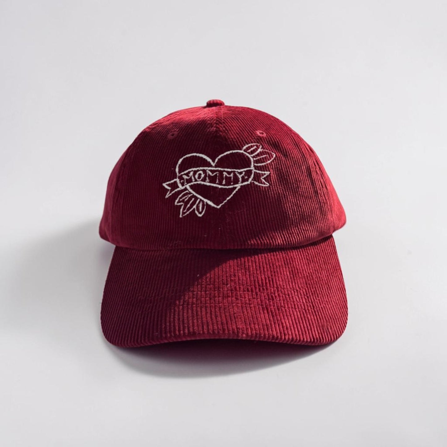 Embroidered Mommy Tattoo Corduroy Baseball Cap | Mother's Day Gift | New Mom Gift | Quirky Embroidery