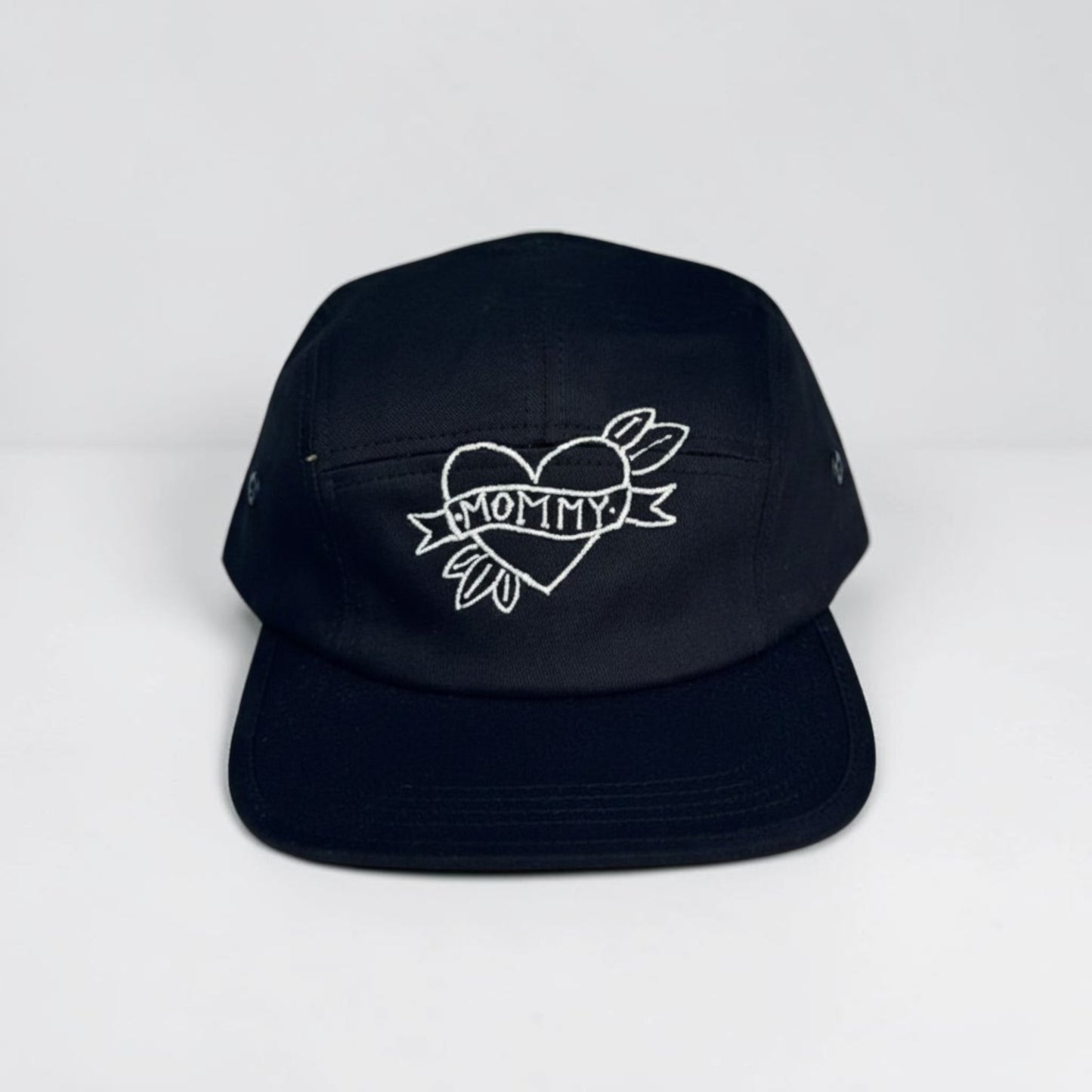 Embroidered Mommy Tattoo Flat Bill Hat | 5 Panel Cap | Mother's Day Gift | New Mom Gift | Quirky Embroidery