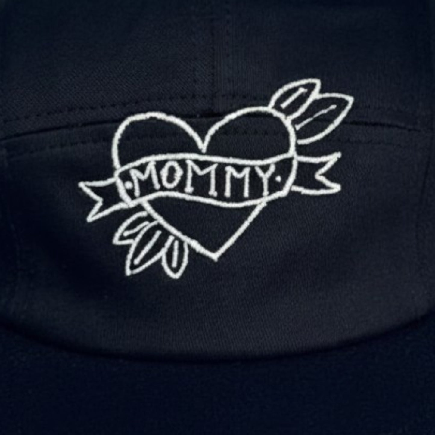 Embroidered Mommy Tattoo Flat Bill Hat | 5 Panel Cap | Mother's Day Gift | New Mom Gift | Quirky Embroidery